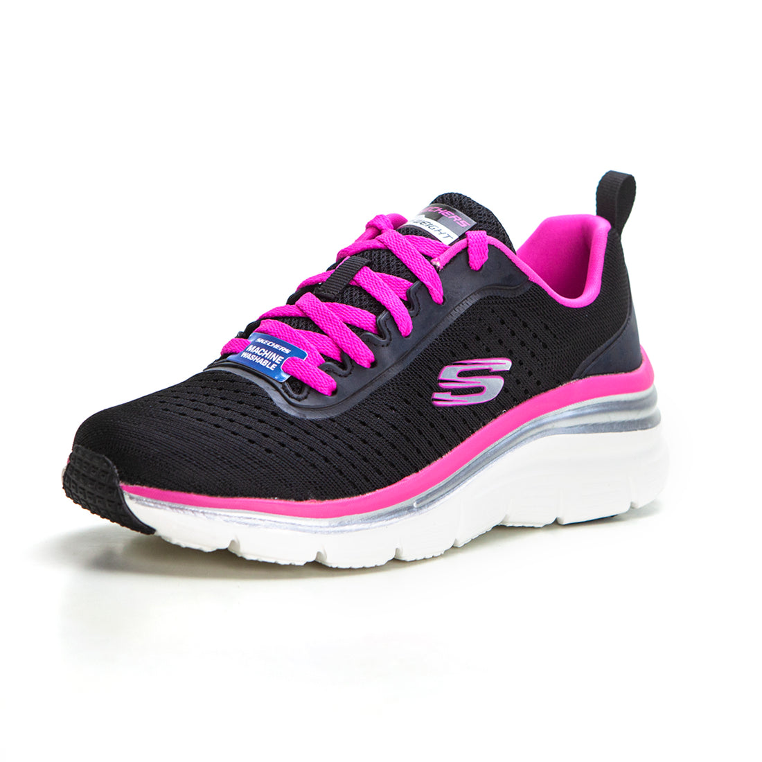 SKECHERS 149277 Deportiva con cuña negro fuxia