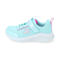 Skechers 303563L Deportiva con velcro y cordones elásticos celeste