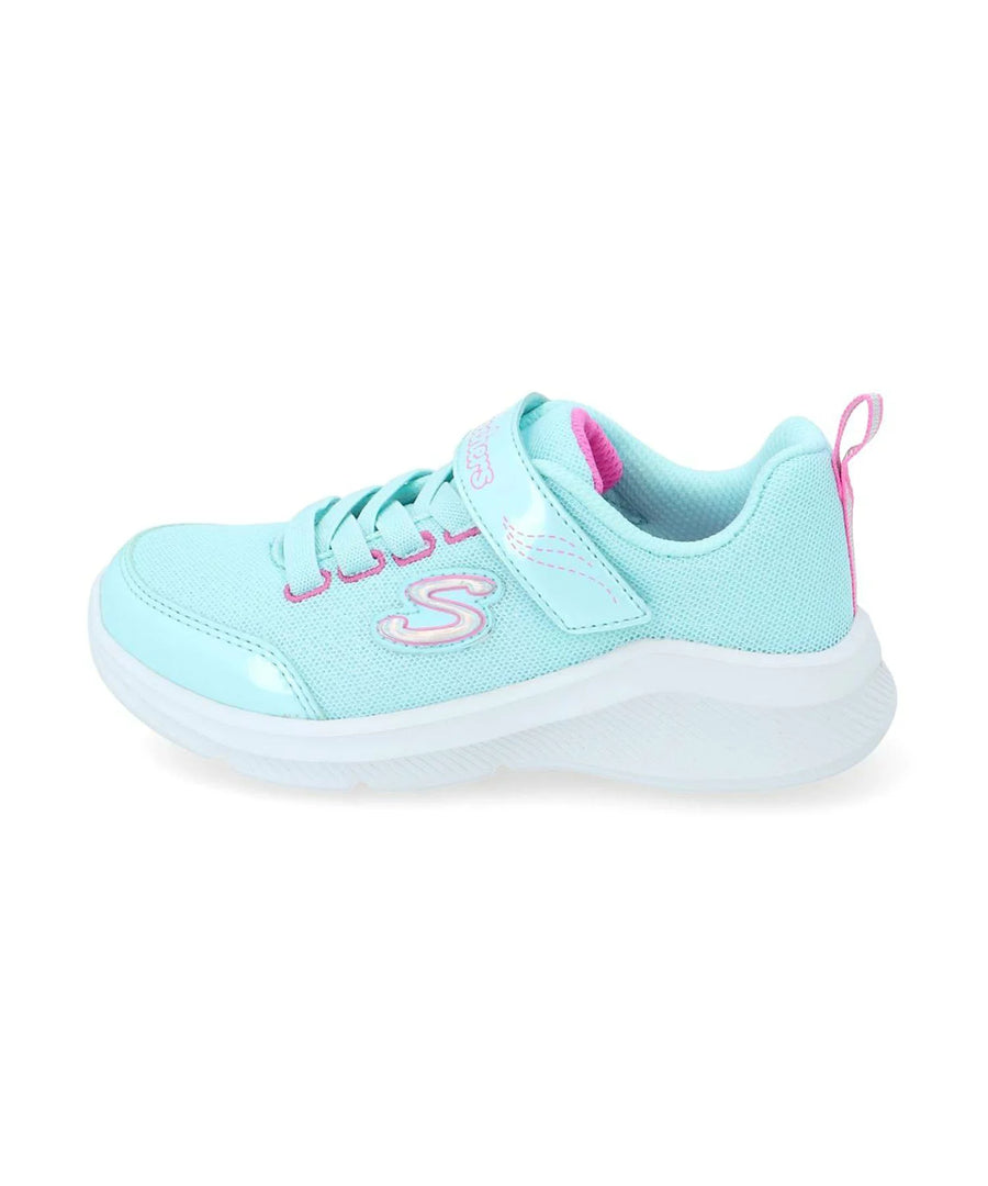 Skechers 303563L Deportiva con velcro y cordones elásticos celeste