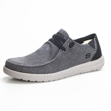 SKECHERS 66387 Zapatilla mocasín de lona  negro