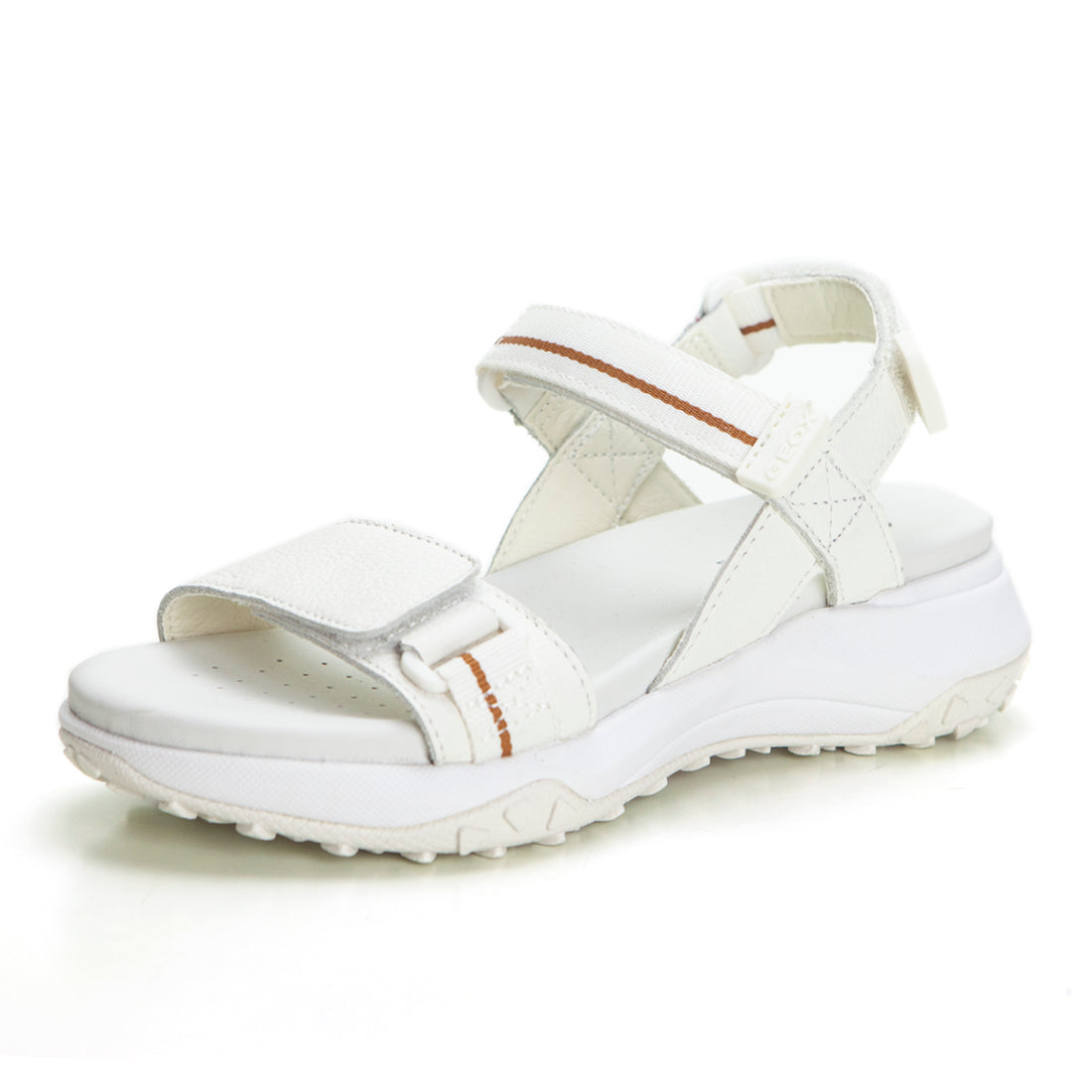 GEOX D35TBB Sandalia con velcros blanco