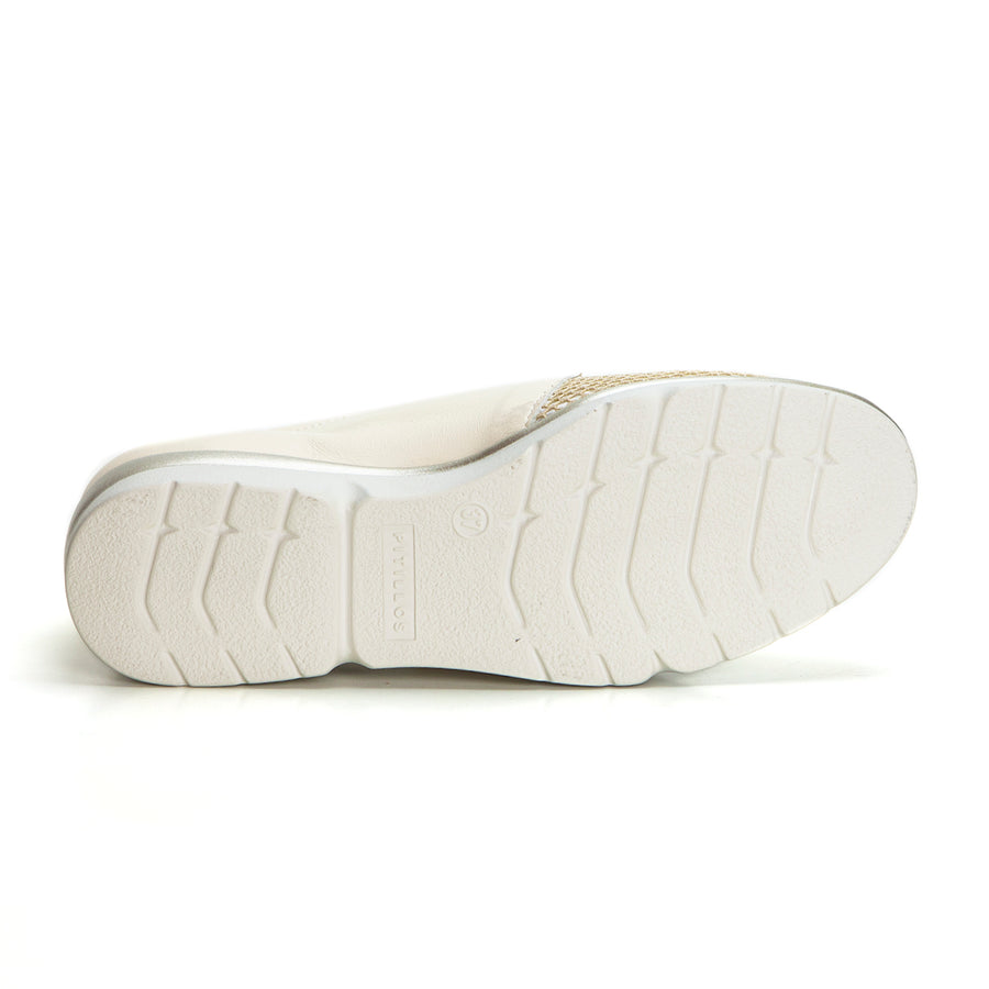 Pitillos 5760 Zapato velcro rejilla crema