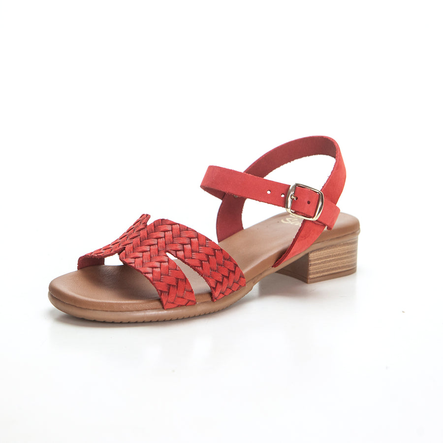 Studio Scarpe SN115523 Sandalia de tacón bajo rojo