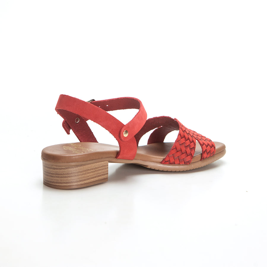 Studio Scarpe SN115523 Sandalia de tacón bajo rojo