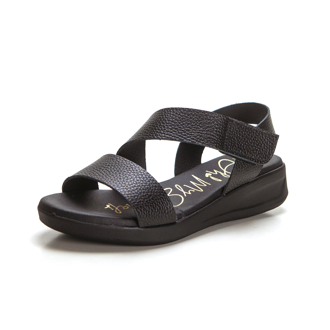 Oh my sandals 5403 Sandalia cuña baja velcro negro