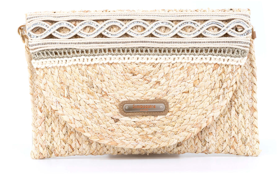 SIMOSASTRE Clutch Santorini Cartera de palma
