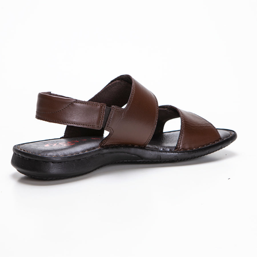 ZEN 6756 Sandalia hombre con 2 velcros marrón