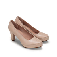 Dorking D5794 Zapato de salón tacón alto con plataforma nude.