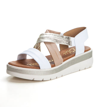 BluSandal 1601 Sandalia tubulares  plataforma multi blanco