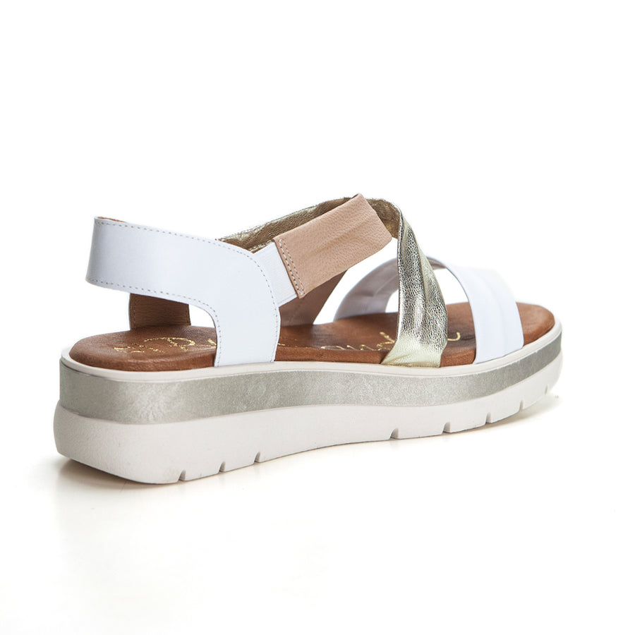 BluSandal 1601 Sandalia tubulares  plataforma multi blanco