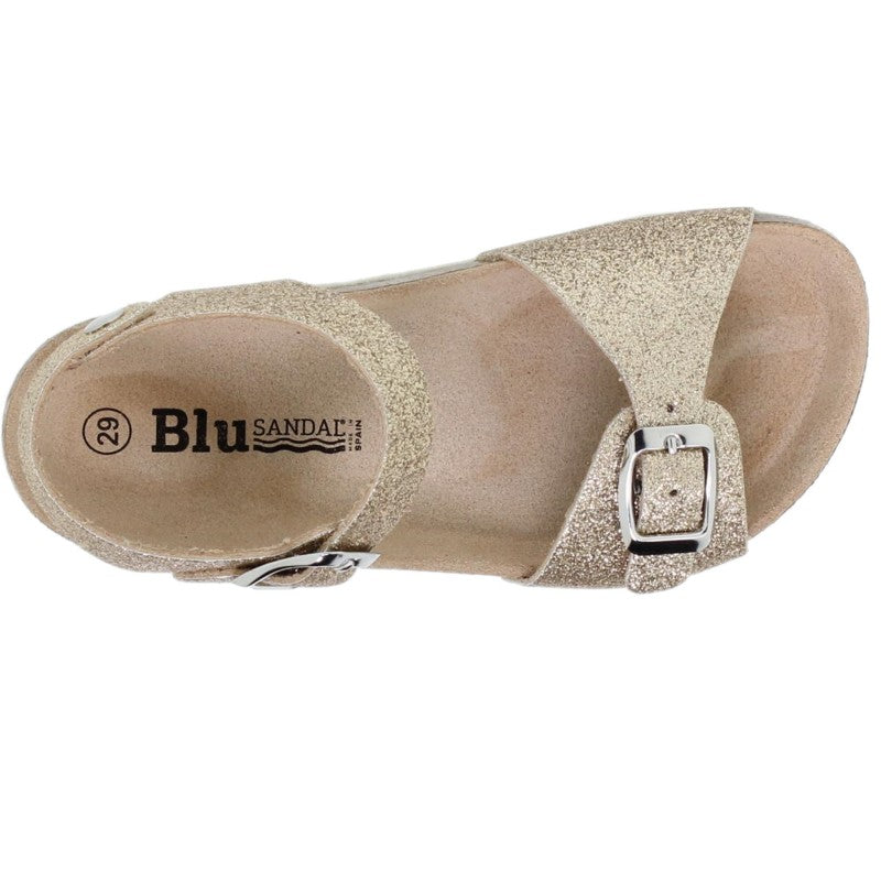 BluSandal 11253 Sandalia bio hebillas niña oro