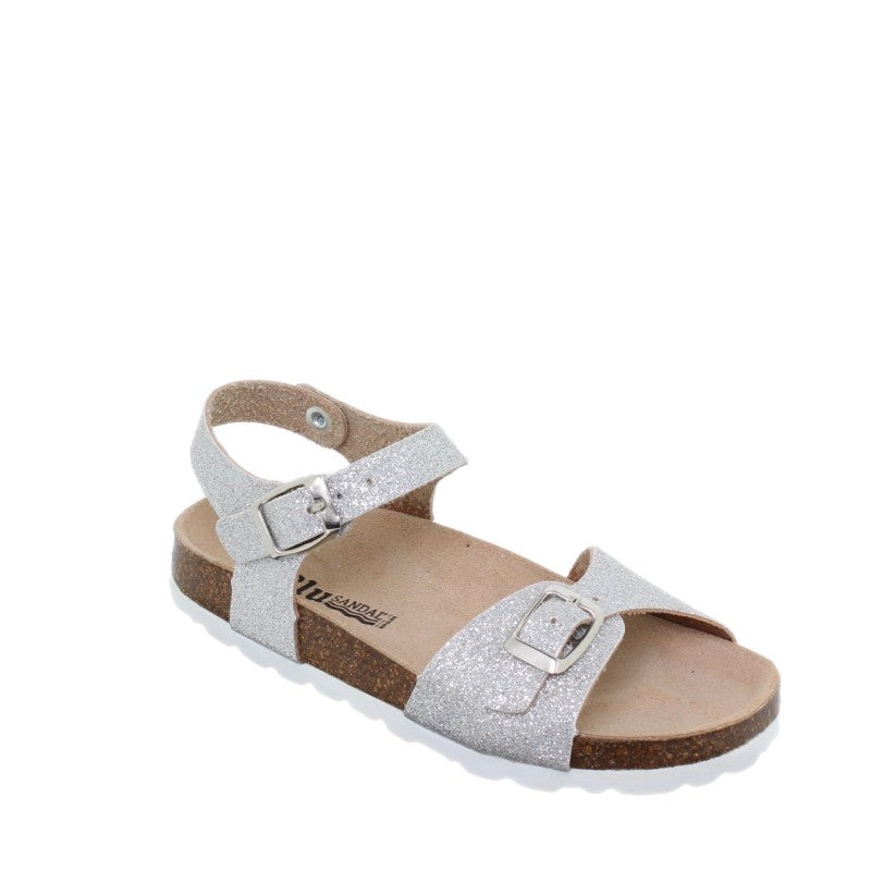 BluSandal 11253 Sandalia bio hebillas niña plata