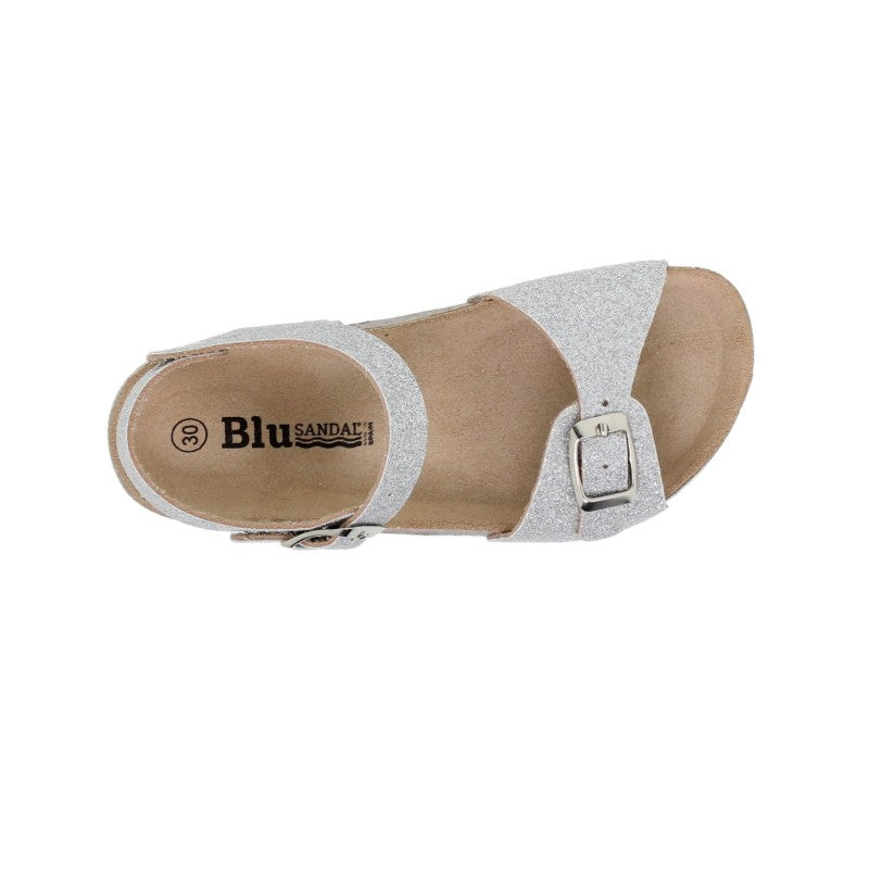 BluSandal 11253 Sandalia bio hebillas niña plata