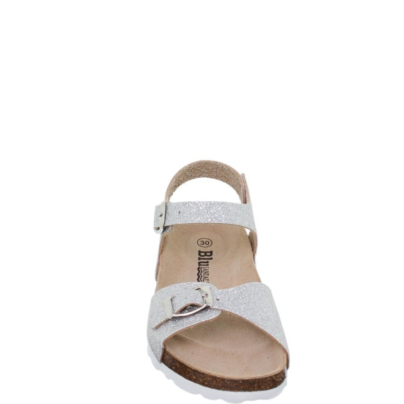 BluSandal 11253 Sandalia bio hebillas niña plata