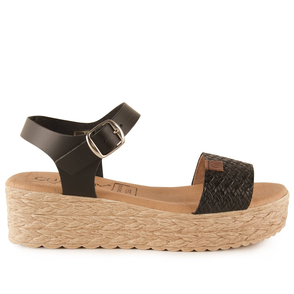 Chamby 327 Sandalia plataforma negro