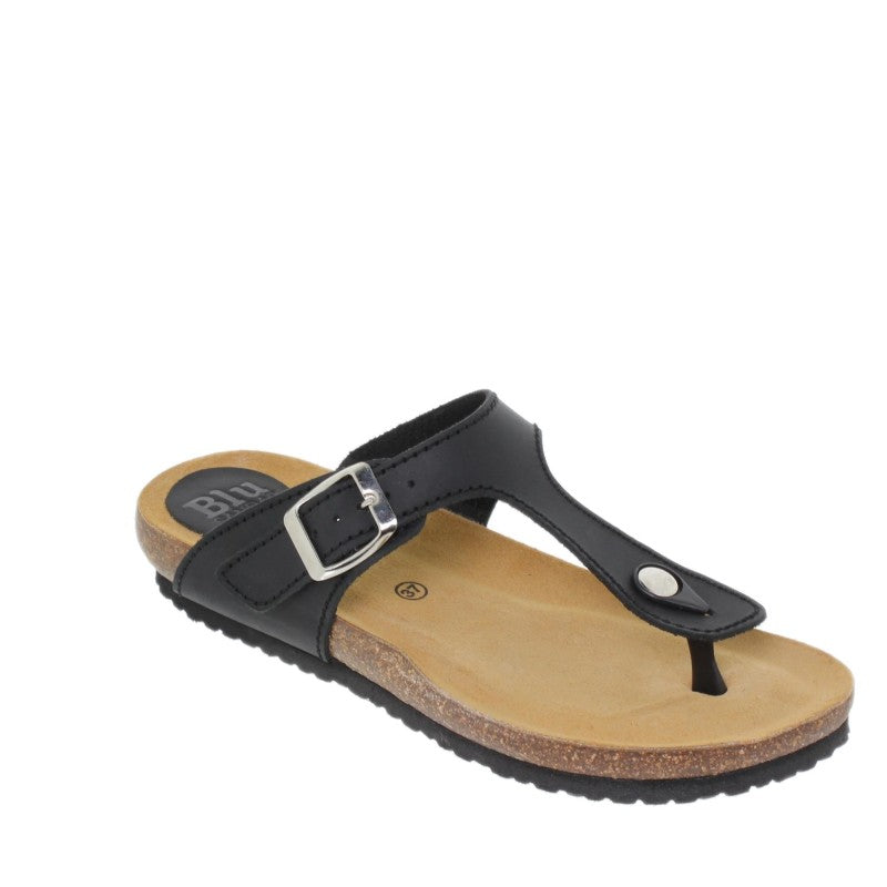 502 Blu Sandal Esclava bio hebilla negro