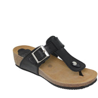 Blu Sandal 714 Esclava bio de cuña negro