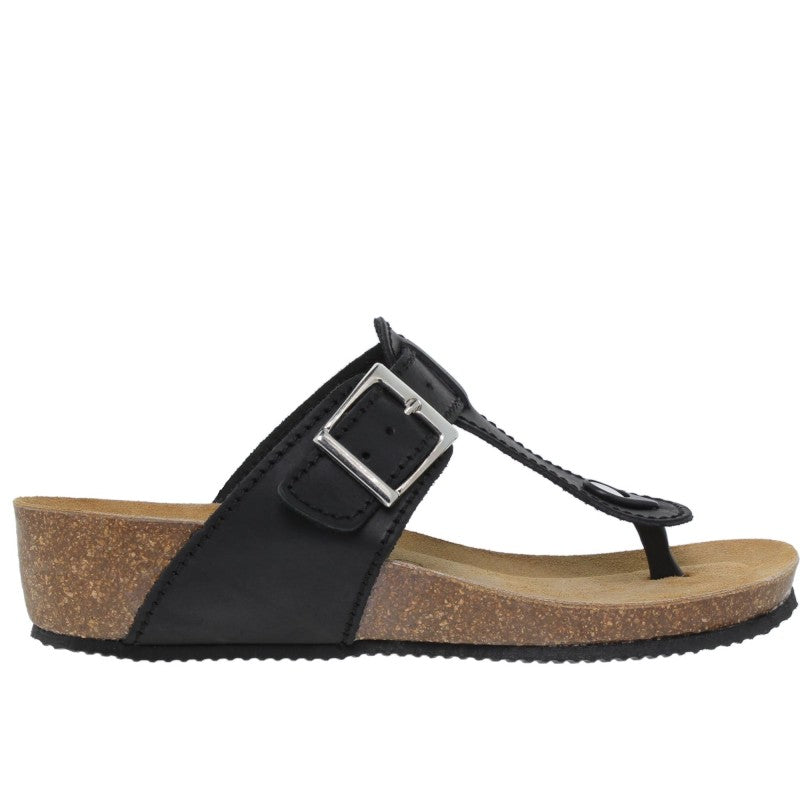 Blu Sandal 714 Esclava bio de cuña negro