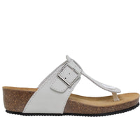 Blu Sandal 714 Esclava bio de cuña blanco