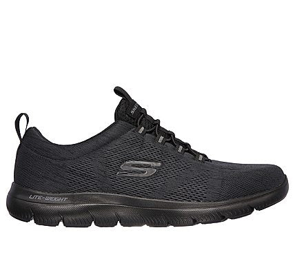 SKECHERS 232186 Deportiva hombre con elásticos negro