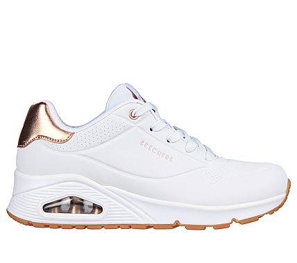 SKECHERS 177094 Zapatilla Uno con cámara de aire blanco combiando oro