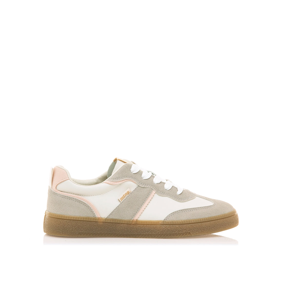 Mustang 60516 Zapatilla retro blanca combinada nude