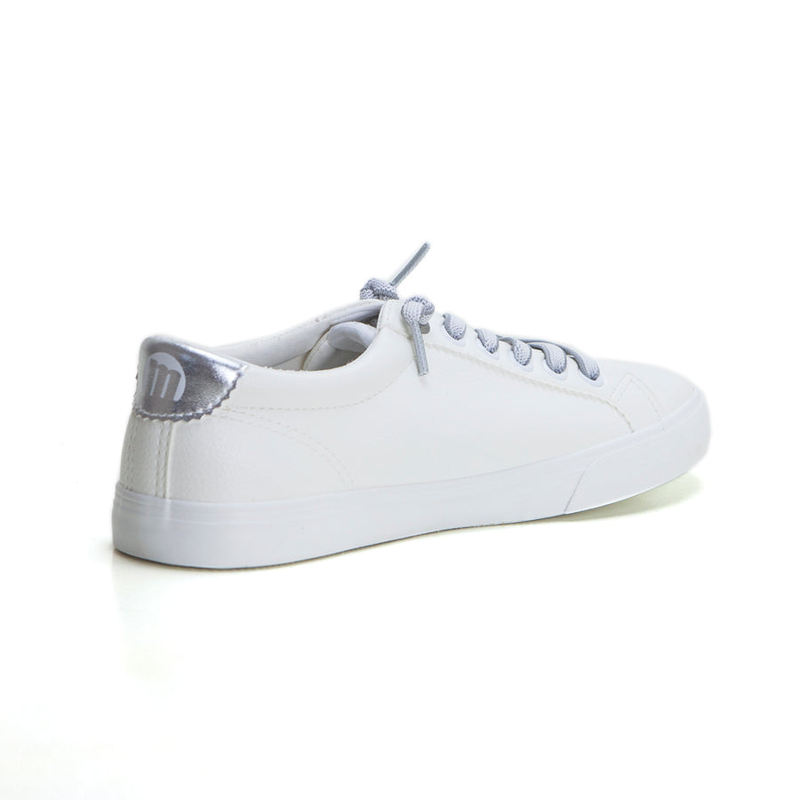 Mustang 60142 Zapatilla blanca combinada plata