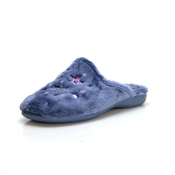 Cabrera 4504 Zapatilla de ir por casa destalonada estrellas azafata.