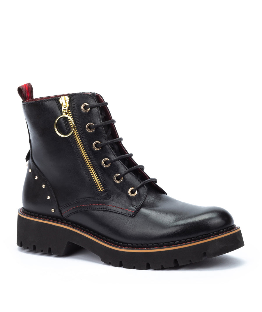 Pikolinos W6S-8619 Bota militar remaches negro