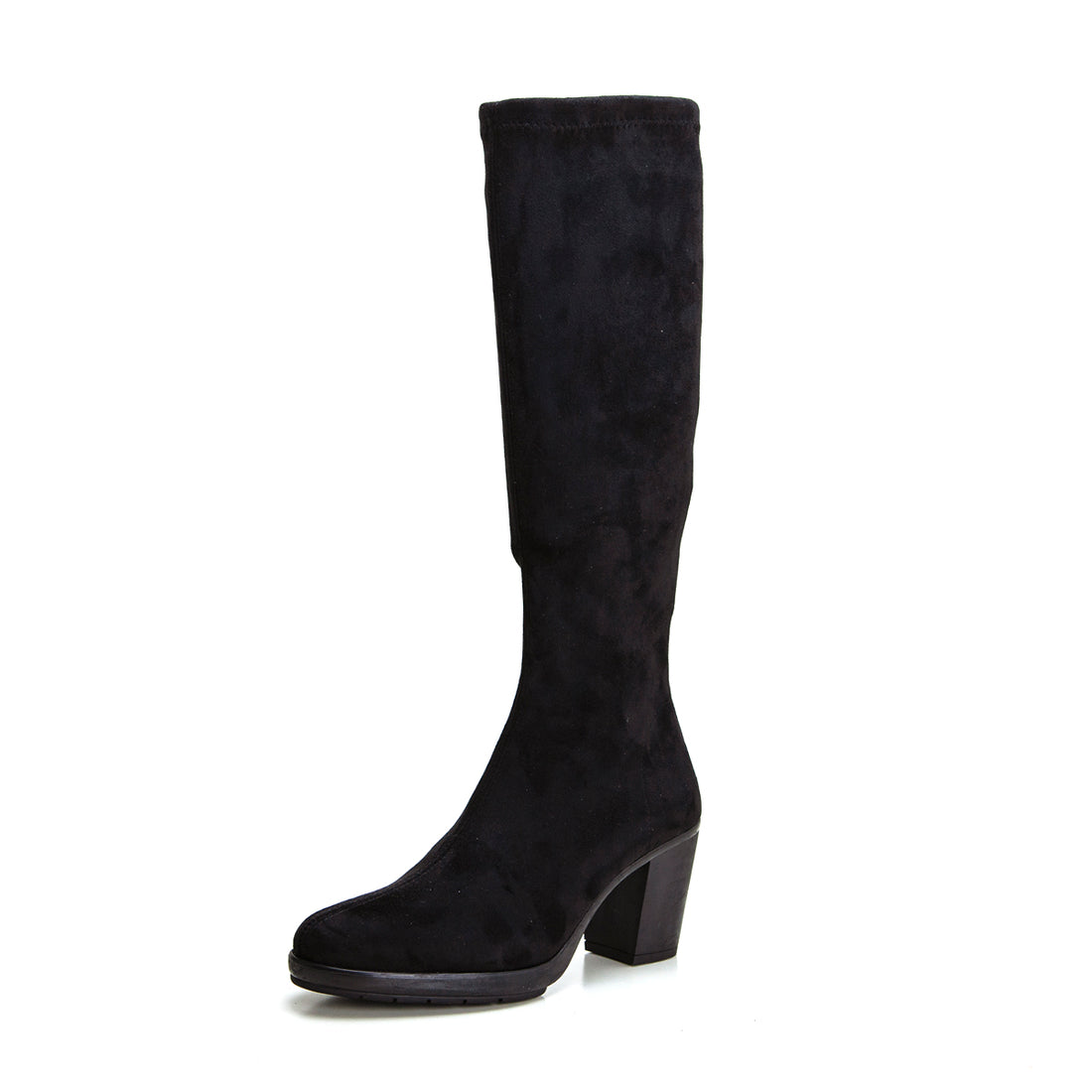 Miss Elastic 77018 Bota elástica con tacón y plataforma negro