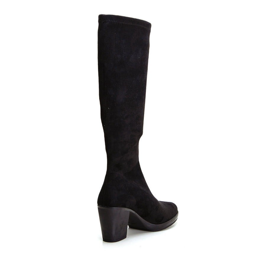 Miss Elastic 77018 Bota elástica con tacón y plataforma negro