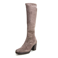 Miss Elastic 77018 Bota elástica con tacón y plataforma taupe