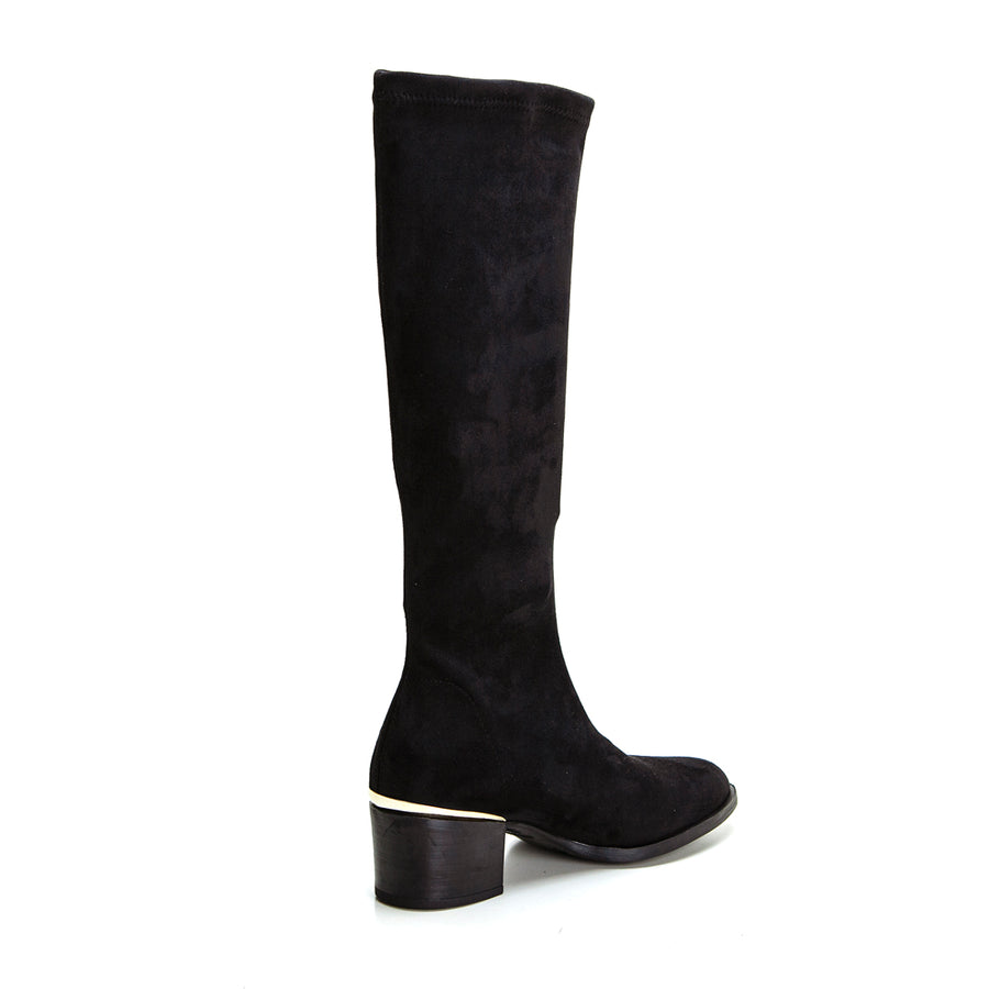 Miss Elastic 77411 Bota de tacón medio negro