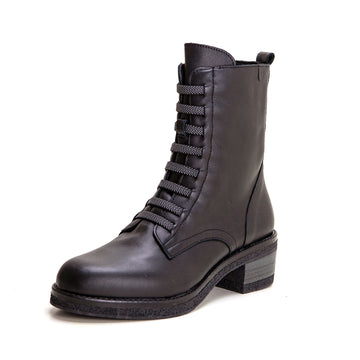 Valerias 9550 Bota militar con elásticos negro