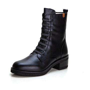 Valerias 9550 Bota militar con elásticos negro