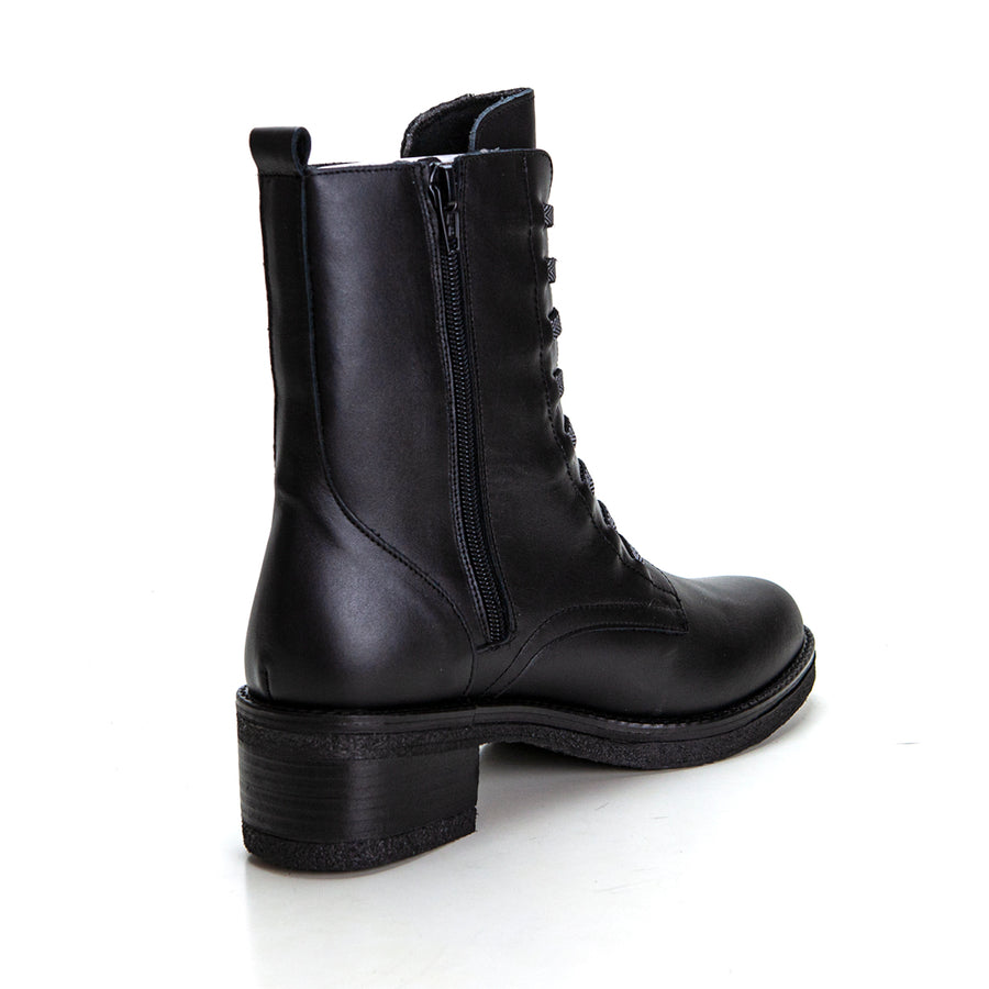 Valerias 9550 Bota militar con elásticos negro