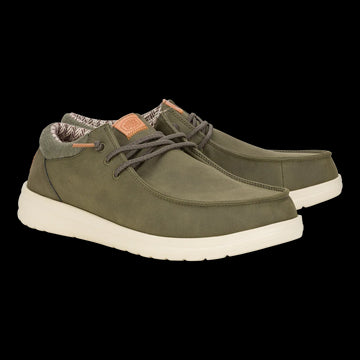 HEYDUDE Paul Classic  Mocasín tipo wallaby  cuello acolchado con cordones oliva