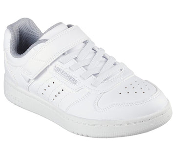 Skechers 405638L Deportiva niño velcro blanco con cordones elásticos