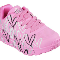 Skechers 314067L Deportiva corazones rosa