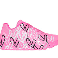 Skechers 314067L Deportiva corazones rosa