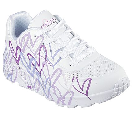 Skechers 314064L Deportiva corazones blanco violeta