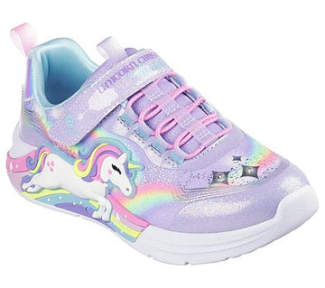 Skechers 302298L-N Zapatilla con luces unicornio lavanda