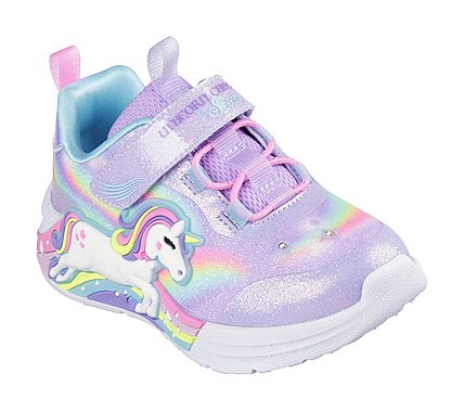 Skechers 302298L-N Zapatilla con luces unicornio lavanda