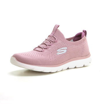 SKECHERS 150116 Deportiva Memory Foam cordones elásticos rosa