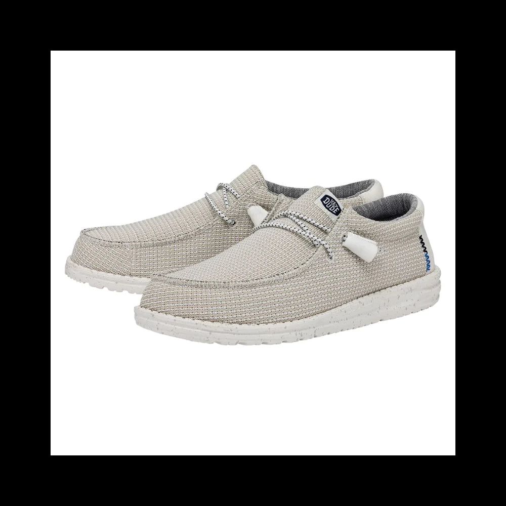 HEY DUDE Wally Sport Zapatilla mocasín de lona blanco