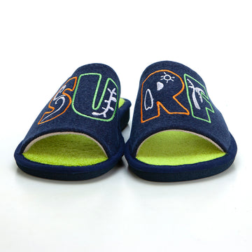 Garzón P386.127 Zapatilla de estar por casa destalonada surf marino.