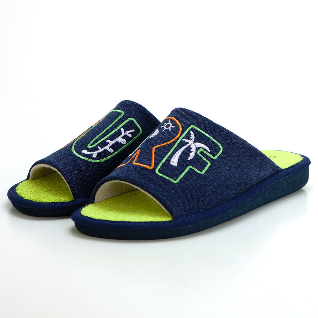 Garzón P386.127 Zapatilla de estar por casa destalonada surf marino.