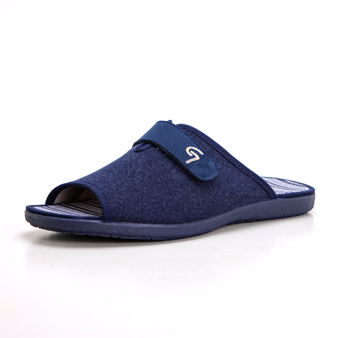 Garzón 6961.127 Zapatilla de estar por casa velcro destalonada marino.
