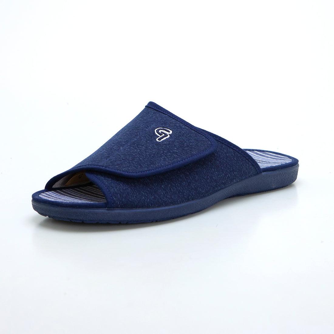 Garzón 6966.127 Zapatilla de estar por casa velcro destalonada marino.