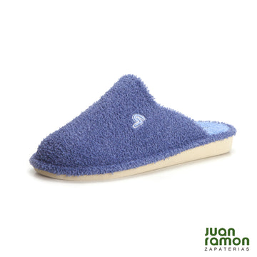 Garzón P460.130 Zapatilla de ir por casa rizo celeste.